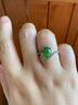 林?zhù)P物925銀鑲嵌天然和田玉碧玉戒指綠色寶石簡(jiǎn)約百搭時(shí)尚送媽媽活口 主石8X10毫米玉戒指 曬單實(shí)拍圖