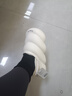 遠港毛毛蟲棉拖鞋女秋冬季踩屎感包跟居家室內(nèi)保暖防水防滑男外穿 白色 38/39(適合37-38碼腳) 曬單實拍圖