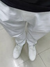 菲尼東爵（FNAADOOG）白色休閑褲男夏季薄款褲子小直筒褲簡約春秋男士九分褲商務(wù)棉長褲 白色 33 建議140-150斤 曬單實(shí)拍圖