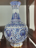 漢臻唐璽  HONZONTX北京景泰藍花瓶擺件纏枝蓮紋瓶銅胎掐絲琺瑯家居裝飾擺件工藝品 青花 39cm 曬單實(shí)拍圖