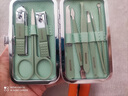 畫(huà)極（HUAJI）指甲刀套裝修腳刀家用指甲剪刀鷹嘴指甲鉗男女修甲工具GK9 檸檬綠套 18件 曬單實(shí)拍圖
