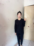 恒源祥女士內(nèi)衣純棉抗菌秋衣秋褲套裝秋冬季打底棉毛衫基礎(chǔ)保暖100%棉 淺玉+紫色【圓領(lǐng)2套100%純棉】 L (170/95） 曬單實拍圖