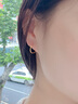 樂靈黃金耳釘女足金999素圈耳環(huán)光面耳飾首飾送女生日新年情人節(jié)禮物 黃金素圈耳環(huán)（一對(duì)） 曬單實(shí)拍圖
