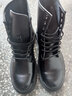 跨足行馬丁靴男士秋冬季加絨保暖牛皮棉靴英倫風(fēng)中高幫黑色增高雪地皮鞋 黑色8孔高幫系帶【四季款】 41 標準運動(dòng)鞋碼 曬單實(shí)拍圖