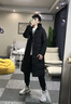 雅鹿中長款羽絨服男士冬季外套休閑連帽上衣防風(fēng)保暖衣服男裝 黑色 XL /180【135-155斤】 曬單實拍圖