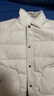 千紙鶴條紋襯衫式翻領(lǐng)休閑羽絨服男冬季新款加厚保暖外套冬裝60968 01D米白 L 曬單實(shí)拍圖