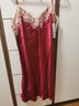 美標送禮商場(chǎng)同款真絲睡裙女本命年紅性感連衣裙吊帶100%桑蠶絲綢睡衣 棗紅 L (165) 曬單實(shí)拍圖
