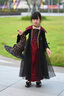 安妮優(yōu)兒萬(wàn)圣節兒童服裝女童cosplay角色裝扮魔法女巫吸血鬼化妝舞會(huì )派對 裙子+帽子 130 曬單實(shí)拍圖