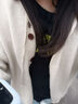 DAVEY MODE連帽毛衣開衫女秋冬季加厚韓系穿搭寬松慵懶風(fēng)針織衫外套軟糯上衣 杏色【zt】 M 【建議90-105斤】 曬單實(shí)拍圖