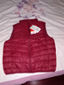 鴨鴨（YAYA）輕薄羽絨馬甲女短款立領(lǐng)2025年秋冬季新款韓版內搭背心外穿羽絨服 酒紅色 L 曬單實(shí)拍圖