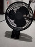 ATEnge usb可充電風(fēng)扇臺式輕音大風(fēng)力迷你臺扇小電扇夾扇桌面辦公室家用學(xué)生宿舍戶(hù)外便攜式小風(fēng)扇 8寸10000毫安24小時(shí)續航（可夾可立）黑色 曬單實(shí)拍圖