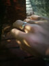 中国黄金足银情侣戒指一对男女款求结婚对戒新年情人节礼物送女友老婆生日 交织莫比情侣戒指+刻字定制服务 实拍图
