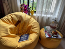 LUCKYSAC懒人沙发EPP豆袋单人休布艺客厅阳台卧室小沙发 舒适款一套玉米黄 实拍图
