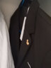 vocacool西服套裝男修身青年正裝職業(yè)裝三件套結(jié)婚禮服上班面試學(xué)生外套 黑色兩扣(西服西褲白襯衫黑領(lǐng)帶) 3XL/150-165斤 曬單實(shí)拍圖