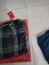 皮爾卡丹（pierre cardin）休閑襯衫女復古格子長(cháng)袖襯衫女寬松遮肉顯瘦休閑連帽上衣 藍綠格 XL【建議130-145斤】 曬單實(shí)拍圖