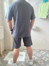 VeniMasee男士睡衣純棉夏天薄款短袖短褲家居服套裝寬松大碼休閑運動(dòng)居家服 深灰套裝 XL -建議體重140-170斤 曬單實(shí)拍圖
