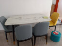 梵束 餐桌大理石实木餐桌椅组合 北欧现代简约轻奢长方形饭桌佛山家具 1.4米餐桌+4椅 实拍图