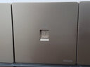 飛利浦（PHILIPS）昕繹金色電腦插座五類(lèi)單口雙口兩位雙電腦網(wǎng)絡(luò)網(wǎng)口網(wǎng)線信息插座 電腦插座 曬單實(shí)拍圖