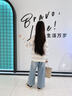 艾卡諾 I.KARNOW女童網(wǎng)紅炸街套裝兒童2025新款女孩大童時髦秋裝牛仔褲洋氣春秋款 13050藍色+4827粉色 140 曬單實拍圖