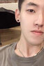 戚小米（QI XIAO MI）男士耳釘磁鐵男款無(wú)耳洞假學(xué)生韓版耳釘潮男耳夾吸鐵石磁力耳飾品 黑色8MM 曬單實(shí)拍圖