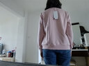 菲妮迪品牌圓領(lǐng)衛衣夏季新款時(shí)尚重工刺繡休閑印花套頭上衣女 粉色 L 曬單實(shí)拍圖