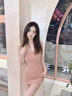 匠尺2024新夏季純欲辣妹吊帶連衣裙女氣質(zhì)修身顯瘦內(nèi)搭外穿抹胸包臀裙 粉紅色 均碼 曬單實(shí)拍圖