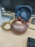 銅之魂 銅壺?zé)莶柚蟛杓冏香~復(fù)古手工加厚功夫茶具提梁側(cè)把茶具家用 10CM 側(cè)把 荷花壺 約350ml 曬單實(shí)拍圖