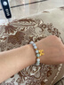 紫慕璃A貨翡翠足金手鏈 淡綠玉石圓珠黃金玉手鏈男女款 送女友老婆禮物 珠徑7.5mm(輕微瑕疵-推薦其他） 曬單實(shí)拍圖