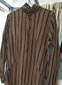 衣典零一 2020秋裝新款秋季女裝春秋時(shí)尚韓版休閑女士中長(cháng)款長(cháng)袖棉麻條紋襯衫女寬松女式襯衣女上衣 米色 L 曬單實(shí)拍圖