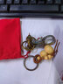 一只小鹿高檔925純足銀龍頭汽車(chē)鑰匙扣掛件飾吊墜男腰掛件復古創(chuàng  )意鏈圈禮 s925銀祥龍獻瑞彈簧鑰匙扣+牛 曬單實(shí)拍圖