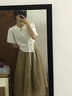 艾柔丹夏季新款輕熟風(fēng)連衣裙女裝港味氣質(zhì)顯瘦時(shí)尚新中式上衣兩件裝裙子 中式上衣+半身裙 M 曬單實(shí)拍圖
