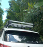 汽車(chē)車(chē)頂行李架 通用貨架SUV車(chē)載行李架車(chē)頂框行李筐旅行架車(chē)頂架 1.6米+鯊魚(yú)防盜橫桿 帶網(wǎng) 布 繩 免打孔 曬單實(shí)拍圖