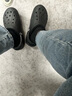 CROCS卡駱馳秋冬新品暖棉洞洞鞋男女秋冬款貝雅暖棉拖鞋|205969 黑/黑-060(建議買(mǎi)大一碼) 40 (250mm) 曬單實(shí)拍圖