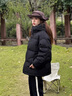OEMG美式復(fù)古撞色羽絨上衣服男女冬季新款潮牌工裝連帽情侶裝百搭外套 黑色 XL 【建議135-150斤】 曬單實(shí)拍圖