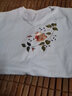歐妤短袖t恤女上衣夏季女裝新款休閑韓版V領(lǐng)時(shí)尚百搭體恤打底衫 白色玫瑰花 M建議80-100斤 曬單實(shí)拍圖