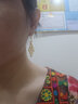 中鑫珠寶 999.9足金孔雀耳環(huán)女款磨砂耳墜首飾情侶送女友黃金耳飾 【現(xiàn)貨】5.83g 曬單實拍圖