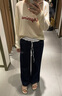 UR2025秋季新款女裝慵懶休閑一字領(lǐng)字母長(zhǎng)袖針織衫UYL950079 米白 S 曬單實(shí)拍圖