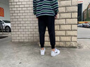 NASA RHUDE休閑褲男士潮流修身褲束腳褲九分褲小腳褲子男夏季冰絲褲男生夏天 719黑色 XL (建議體重130-150斤) 曬單實拍圖
