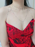 小米星鈦鋼不掉色胸鏈身體鏈歐美bodychain性感比基尼bikini立體后背鏈 金色 【身體鏈+項(xiàng)鏈】套裝 曬單實(shí)拍圖