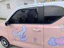 齊選 可愛(ài)汽車(chē)門(mén)碗貼車(chē)門(mén)把手防刮蹭貼后視鏡門(mén)邊防撞條拉手裝飾卡通保護膜通用車(chē)貼用品大全 可妮兔 門(mén)碗4片+防撞4條 曬單實(shí)拍圖