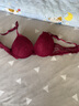 KJ內(nèi)衣性感蕾絲聚攏文胸套裝上托本命年紅色文胸女士品牌內(nèi)衣胸罩 酒紅 75B =34B(配內(nèi)褲) 曬單實(shí)拍圖