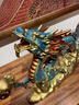 錦呈祥黃銅龍擺件工藝品龍行天下生肖龍客廳辦公商務(wù)擺設(shè)裝飾品開業(yè)禮品 小號(hào)龍行天下星耀藍(lán)29*7*15 曬單實(shí)拍圖