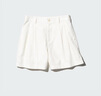 優(yōu)衣庫女裝麻棉短褲/休閑褲子473696 01 乳白色 M /160/66A 曬單實拍圖
