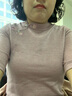 漁漁牌女裝毛衣女款2024新款秋改良旗袍領(lǐng)刺繡針織毛衫FGGC1022 灰紫 M 曬單實拍圖