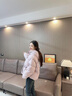 香影短款羽絨服女冬季2025年新款白鴨絨小個(gè)子連帽外套寬松面包服 紫色Y844074 S 曬單實(shí)拍圖