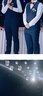 卡度頓西裝套裝男伴郎服兄弟團西服套裝婚禮新郎禮服結婚西裝整套西裝男 藏青色（白襯衫+馬甲+西褲） 4XL 【156-170斤】 曬單實(shí)拍圖