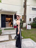 魯雅爾美式潮流休閑褲女裝夏季高腰顯瘦小個(gè)子慵懶風(fēng)運(yùn)動寬松款闊腿褲子 黑色 M 曬單實(shí)拍圖