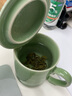 龍泉青瓷茶杯辦公杯陶瓷茶具家用喝茶杯純手工泡茶杯帶柄杯子普洱茶杯水杯 弟窯大跳叨梅子青-禮盒裝 曬單實(shí)拍圖