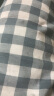 南极人男士睡裤男夏季棉阿罗裤格子五分大裤衩可外穿家居裤浅蓝3XL 实拍图