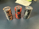 POKERABOVE德州撲克籌碼 14克粘土300片/500片高配置套裝（黑麥穗） 300片套裝(黑色EVA箱裝) 曬單實(shí)拍圖